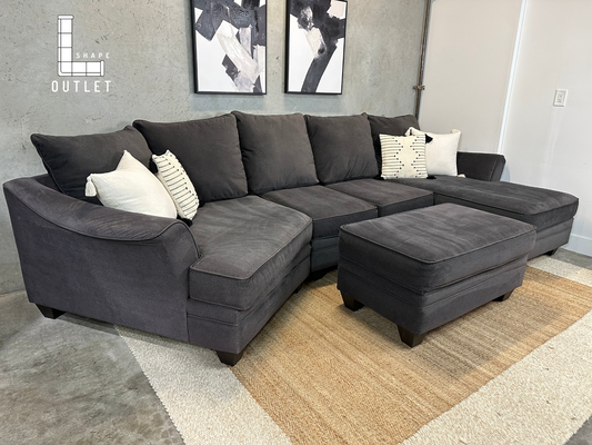 XXL sectional and ottoman