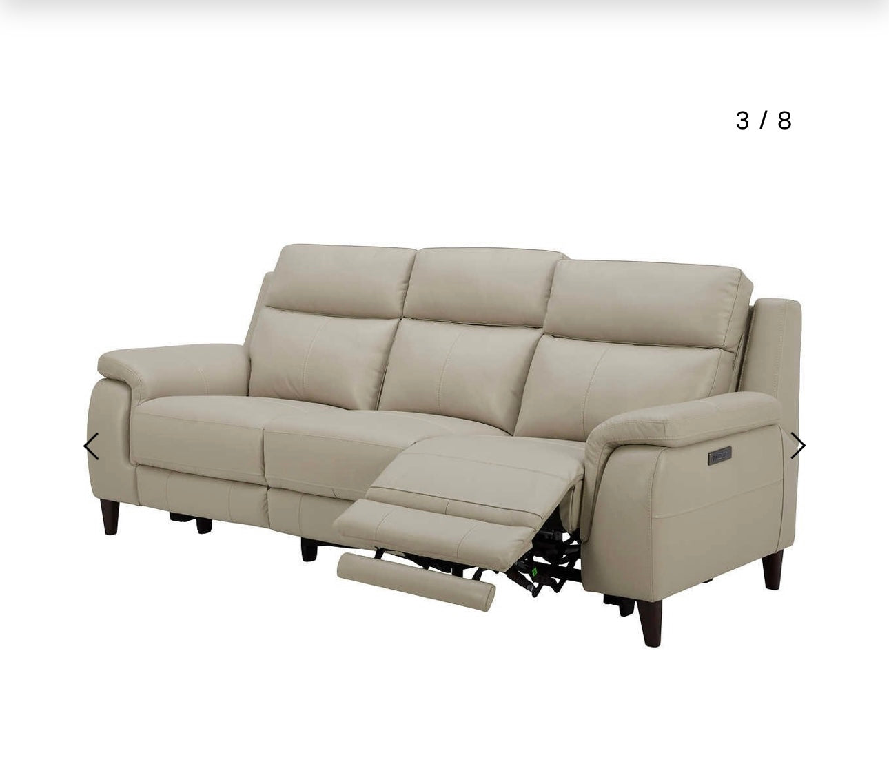 BRAND NEW IN BOX TOP GRAIN LEATHER POWER RECLINING SOFA