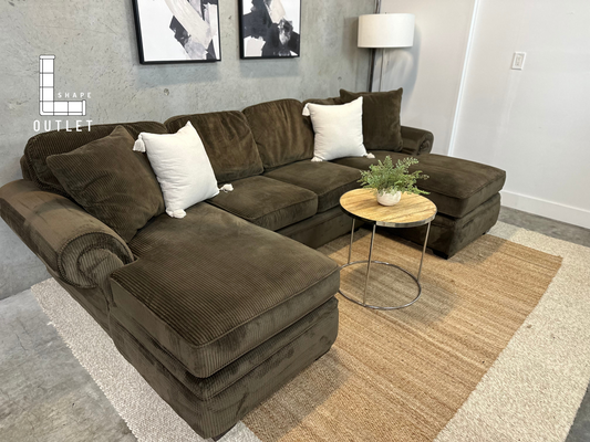 Canadian made corduroy sectional