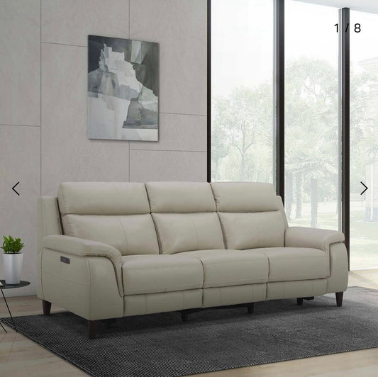 BRAND NEW IN BOX TOP GRAIN LEATHER POWER RECLINING SOFA